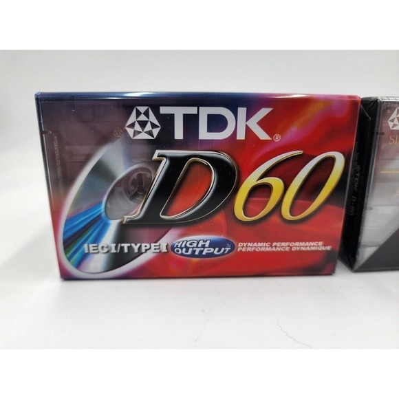 TDK D60 High Output Type 1 Slimline Eco & Regular Cassette Tapes Lot 12 New - Picture 6 of 9